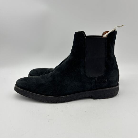 Common Projects Suede Chelsea Black Boots Men's 45 US 11 - Picture 5 of 10